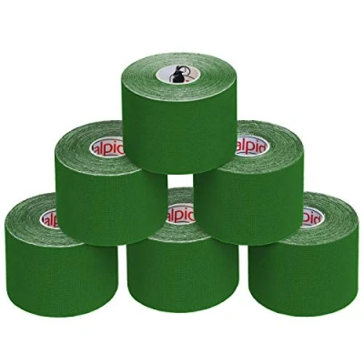 Afbeelding van ALPIDEX Kinesiologie Tape 1/3/ 6/12 rollen Veel kleuren 5 m x cm Toepassingsfolder Elastisch Waterdicht Huidvriendelijk Fysio Spier Set, Kleur:Groen, Aantal stuks:6