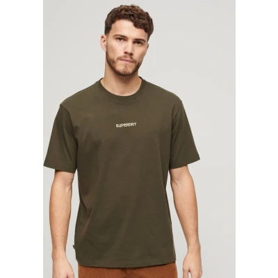 Afbeelding van Superdry Micro LOGO Graphic Loose Tshirt basic, Heren, Maat: Large, Army khaki