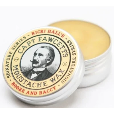 Afbeelding van Captain Fawcett&#039;s Signature Series Booze &amp; Baccy Moustache Wax 15ml Voor Mannen