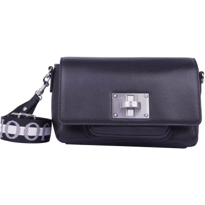 Afbeelding van JOOP! Leren Schoudertas Carino Muna Shoulderbag Black Zwart