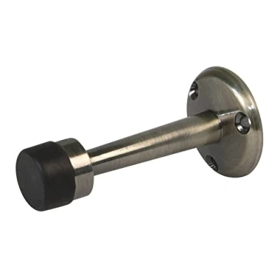 Afbeelding van AMIG Deurstopper/deurbuffer 75mm muurbevestiging antiek messing Deurstoppers