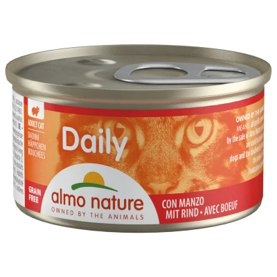 Afbeelding van 48x Almo Nature Daily Menu Kattenvoer Nat Blikje Rund 85 gr