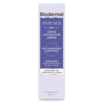 Afbeelding van Biodermal Anti Age Oog &amp; Lipcontour Crème 15ML