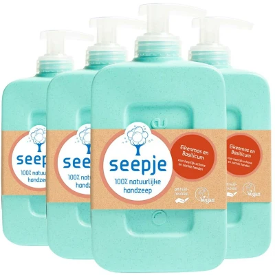Afbeelding van 4x Seepje Handzeep Eikenmos en Basilicum 300 ml