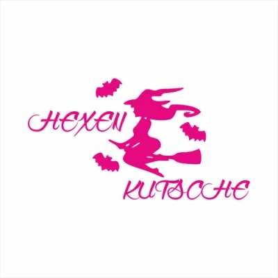 Afbeelding van tradercat Autosticker heks koets 15cmx10cm sticker voor alle oppervlakken ramen, zijspiegel, achterruit, motorkap, voertuig met handleiding (roze)