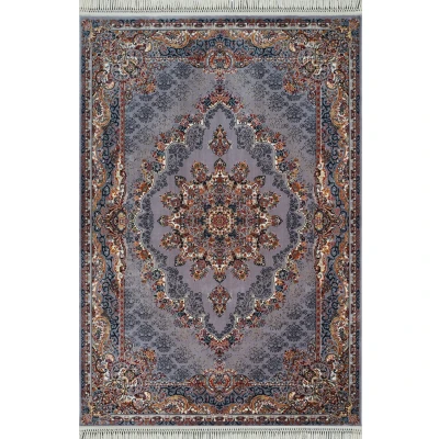 Afbeelding van Isfahan Oosters Nain Laagpolig Klassiek Vintage Vloerkleed Tapijt Grijs / Multi 300x400 cm Rechthoek Polyester Tapijtenloods