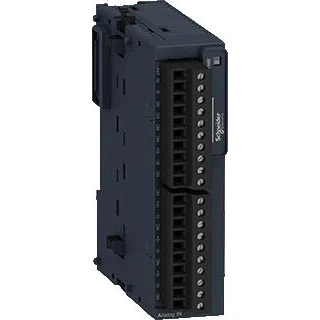 Afbeelding van Schneider electric modicon tm3 analoge i o module 4 inputs v 10 10vdc 0 20ma schroefaan m221 m241 m251 tm3ai4