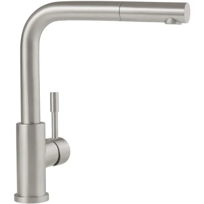 Afbeelding van Villeroy &amp; Boch Steel Shower keukenkraan, hoge druk, met uittrekbare douche, massief RVS