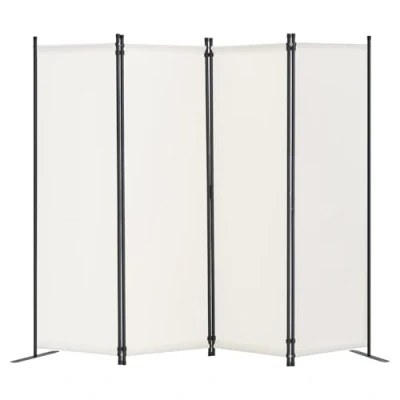 Afbeelding van VEVOR Room Divider 4 Panel Opvouwbaar Privacy Scherm Scheidingsscherm Wit