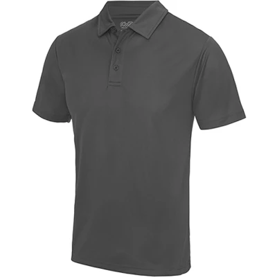 Afbeelding van Herenpolo &#039;Cool Polyester&#039; korte mouwen Solid Charcoal XXL