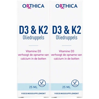Afbeelding van Gratis Verzending: 2x Orthica Oliedruppels D3&amp;K2 25 ml