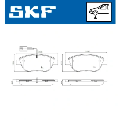 Afbeelding van SKF Remblokset VKBP 80217 E