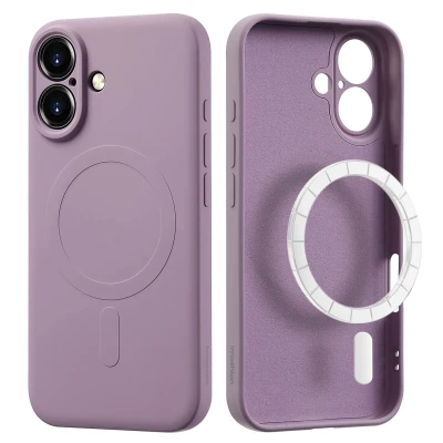 Afbeelding van Apple iPhone 16 MagSafe Hoesje Siliconen en TPU (zacht) imoshion Backcover/Softcase Paars Telefoonhoesje