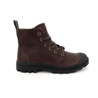 Afbeelding van Palladium Unisex Pampa Zip lederen enkellaars, bizons, 43 EU