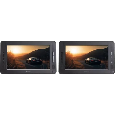 Afbeelding van Denver MTW 1098 Draagbare DVD speler 25.4 cm 10 inch Energielabel: D (A G) Werkt op een accu, Incl. 12 V auto aansluitkabel, tweede beeldscherm Zwart