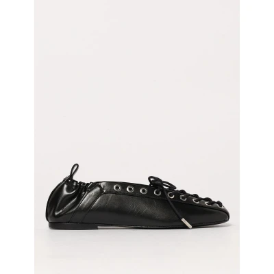 Afbeelding van LaceUp Ballerinas Flat Shoes Wo Black Ballet Flats