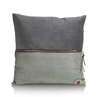 Afbeelding van Coco Maison Sofia Sierkussen Olijf 45x45cm