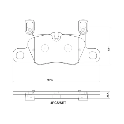 Afbeelding van Remblokset, schijfrem BREMBO P 65 056