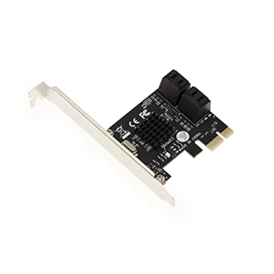 Afbeelding van KALEA INFORMATIQUE 4 poorts PCI Express PCIe controllerkaart voor SATA 3 6G harde schijven met Marvell 88SE9215 chipset