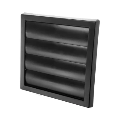 Afbeelding van Vent Systems 150 mm grote afvoerluchtafdekking, droogkap, ontluchtingskap, luchttoevoerrooster van kunststof, 190 x zwart