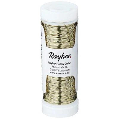 Afbeelding van Rayher Sieraden maken draad creme 0.3 mm dik 50 meter snoer haakdraad bindmaterialen rijgkoord