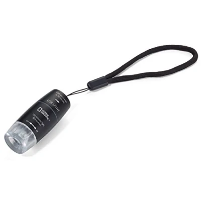 Afbeelding van Troika USB Light NG TOR80/BK Zaklamp, NATIONAL Geographic, wit licht, knipperlichtfunctie, milieuvriendelijk, oplaadbaar via USB, aluminium/ABS, origineel