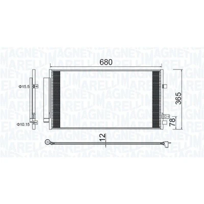 Afbeelding van Magneti Marelli Airco condensor 350203173000