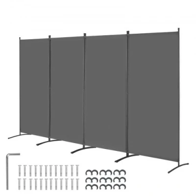 Afbeelding van VEVOR scheidingsscherm 3464mm 4 panelen kantoor privacyscherm grijs