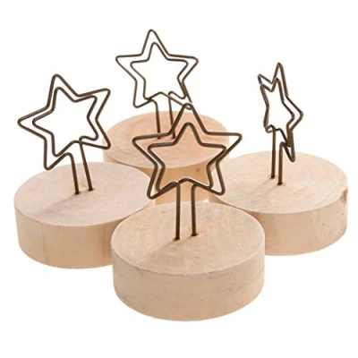 Afbeelding van Pack van 10 Mooie Star Design Foto/memo/Note Clip Stand Tafel Menu Kaarthouder Sterren