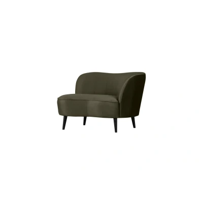 Afbeelding van Sara Lounge Fauteuil Rechts Fluweel Warm Groen