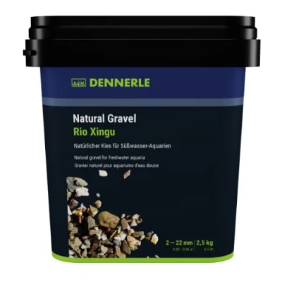 Afbeelding van Dennerle Natural Gravel Rio Xingu, 2 22 mm, 2,5 kg, natuurlijk grind voor zoetwateraquaria, perfect aquascaping