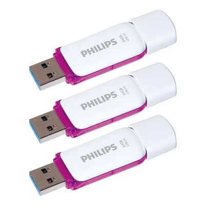 Afbeelding van Philips Snow Edition Super Speed 3.0 USB flash drive 3x 64 GB voor PC, laptop, computer, leessnelheid tot 100 MB/s