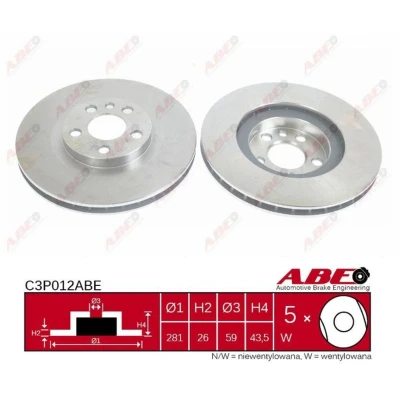 Afbeelding van ABE Remschijven C3P012ABE