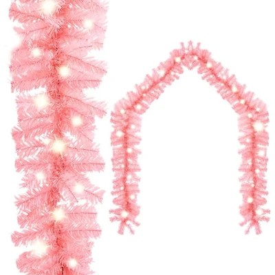 Afbeelding van Kerstslinger met LED lampjes 10 m roze