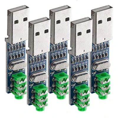 Afbeelding van AZDelivery 5 x Mini PCM2704 USB Sound Card DAC Decoder Board DV 5V compatibel met Raspberry Pi Inclusief E Book!