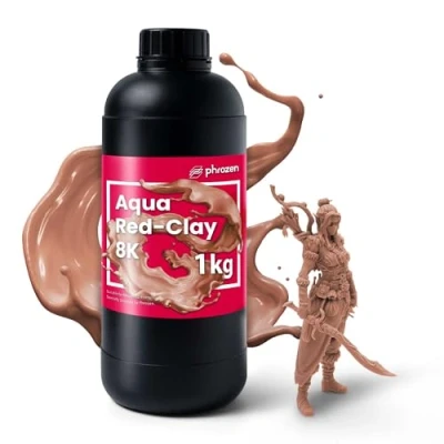 Afbeelding van Phrozen Aqua Red Clay 8K 3D Printer Resin fotopolymeerhars met hoge precisie 405nm Standaard hars voor LCD/MSLA/DLP UV Uithardende (1kg)