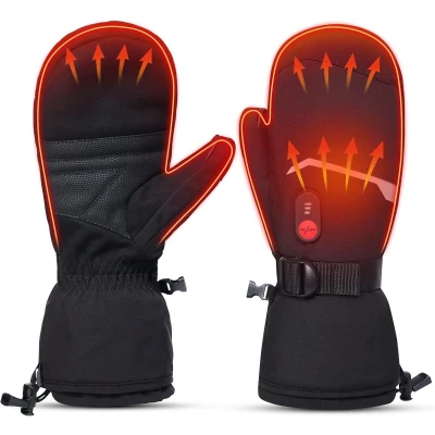Afbeelding van Verwarmde Wanten voor Mannen en Vrouwen Elektrische Handschoenen Winter Handwarmers Geschikt Skiën, Wandelen, Hardlopen, Kamperen Buitenactiviteiten 3 Temperatuurstanden XXS