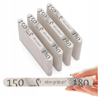 Afbeelding van ABA GROUP Nagelvijl, 150/180, 100 stuks, voor manicure en pedicure, hoogwaardige nagelvijlen gelnagels, ideaal gelnagels