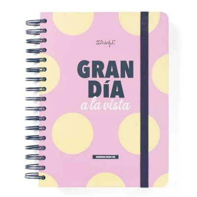 Afbeelding van Mr.Wonderful Wonder schoolagenda 2025 26, dagelijks, met daria organisatie, grote dag in overzicht