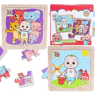 Afbeelding van Toyland® Cocomelon My First Puzzles Pak van 2 houten legpuzzels Peuterspeelgoed Leeftijd 18 maanden +