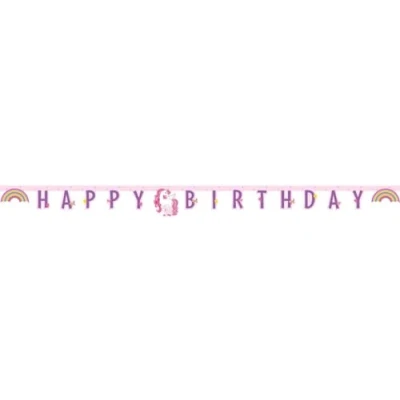 Afbeelding van Unicorn Rainbow Colors Letterslinger 185cm per stuk