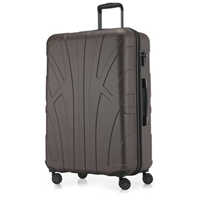 Afbeelding van Suitline grote harde koffer trolley, reiskoffer check in bagage, TSA, 76 cm, ca. 86 liter, 100% ABS mat titanium