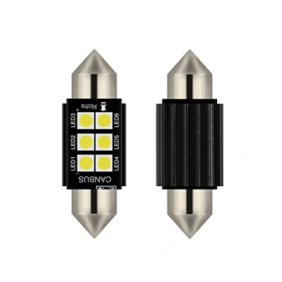 Afbeelding van 2PCS FASTCAR Festoon C5W 6461 36 mm LED zuiver wit Canbus SMD kentekenplaatverlichting DC 12V 36MM