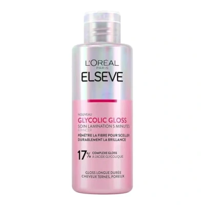 Afbeelding van L&#039;Oréal Paris Lamineerverzorging 5 minuten Haarmasker voor donker haar Gebrek aan glans Glycolzuur Haarverzorgingsprotocol Elseve Glycolic Gloss 200 ml