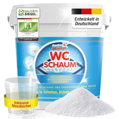 Afbeelding van Sauber Meister Toiletreiniger 1 KG Badkamerreiniger WC Reiniger Schoonmaakmiddel voor Sanitiair, Badkamer, , Wastafel krachtige kalkverwijderaar en urinesteenoplosser