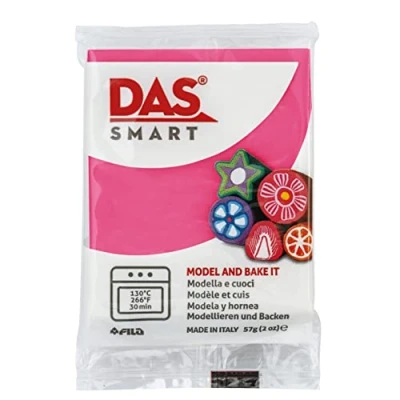 Afbeelding van DAS Smart Oven Bake Modelling 56g Klei, Geranium Roze, Ideaal voor Kinderen en Hobbyisten