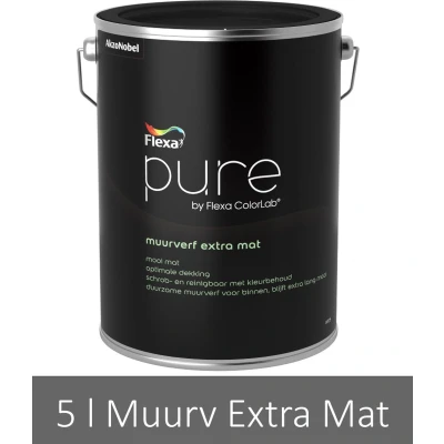 Afbeelding van Flexa Pure muurverf Extra Mat 5 liter