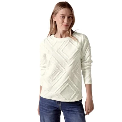 Afbeelding van Shirt met 3D structuurpatroon, Vanilla White, L