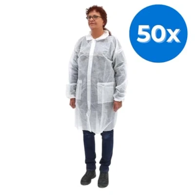 Afbeelding van Romed bezoekersjassen x large Set van 50 doosjes