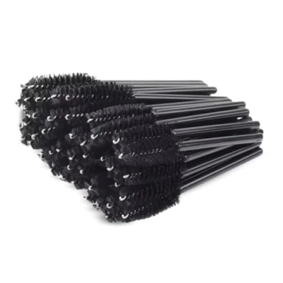 Afbeelding van PARENCE Set van 50 semi herbruikbare wimperborstels Premium zachte siliconenvezel wimperborstels, mascara make up tool stuks (willekeurige kleur)